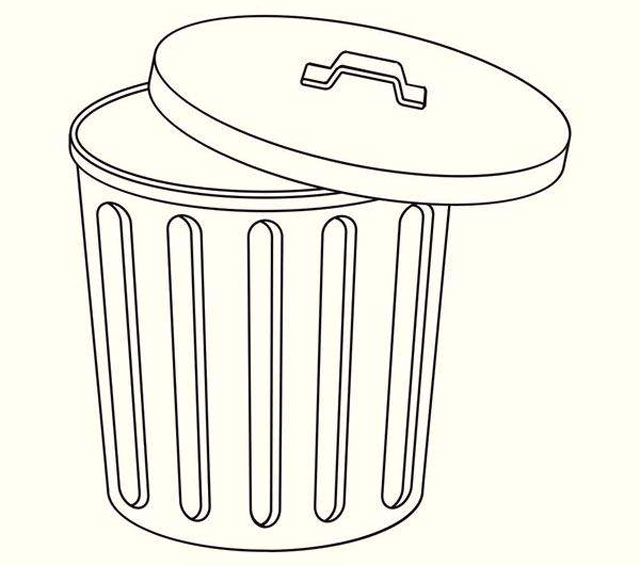 果皮箱的簡筆畫