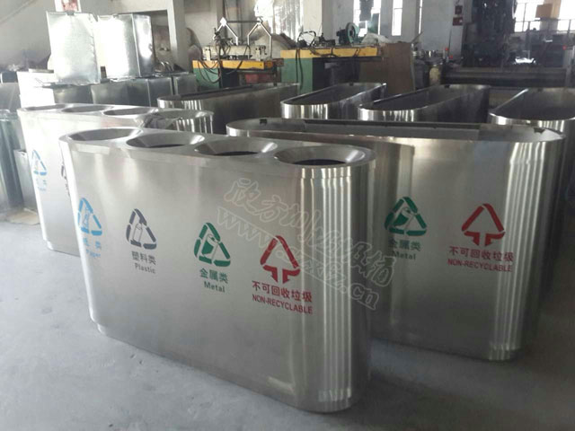 不銹鋼四分類垃圾桶