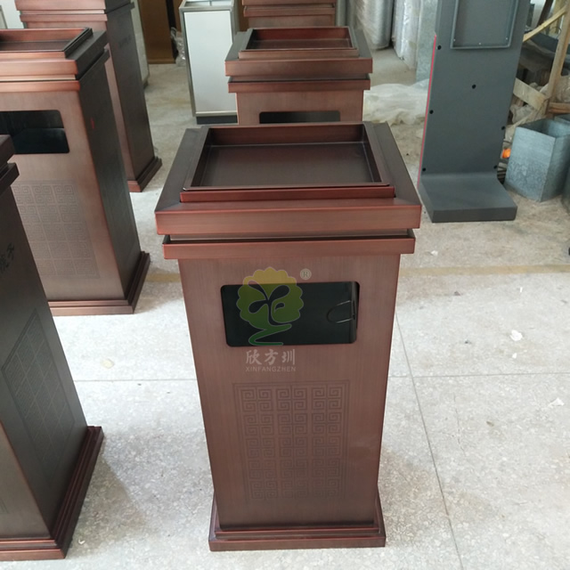 電梯口方形不銹鋼垃圾桶