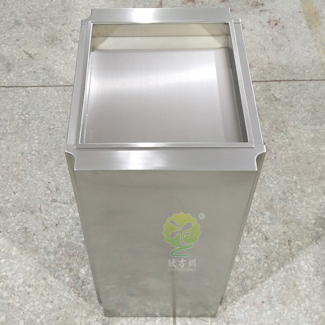 小型室內方形不銹鋼果皮箱