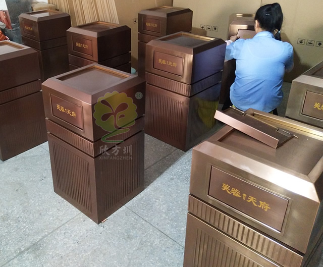 加厚方形室內不銹鋼垃圾桶