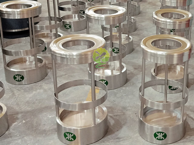 地鐵不銹鋼圓形防爆果皮箱