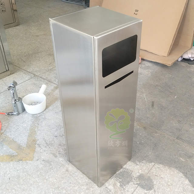 電鍍室內方形不銹鋼果皮箱