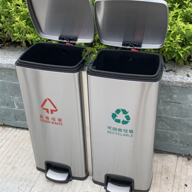 室內家庭90升三分類垃圾箱