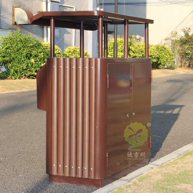  進(jìn)口實木分類鋼木垃圾桶