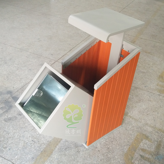 公園創意單筒鋼木垃圾箱