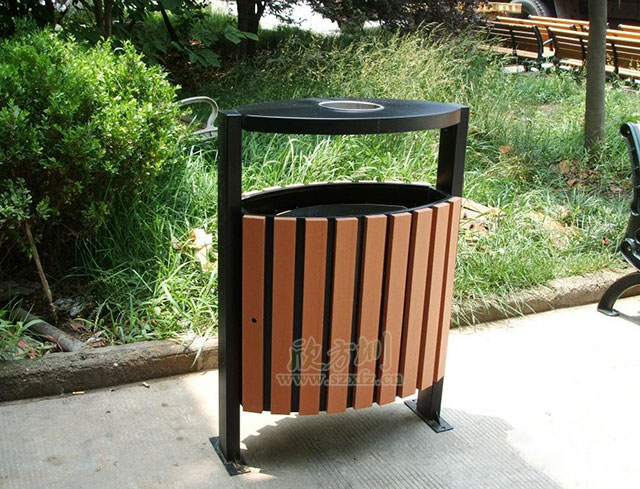 搖擺式鋼木單桶垃圾桶