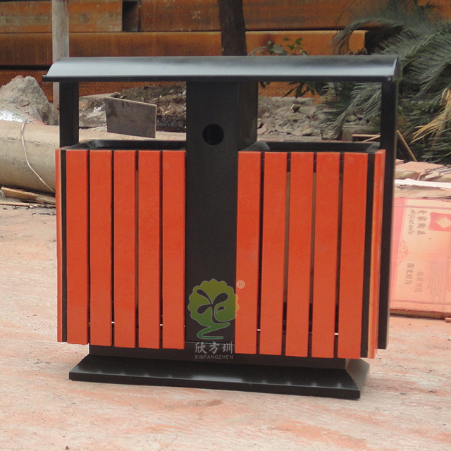 小區(qū)常用分類(lèi)鋼木垃圾桶