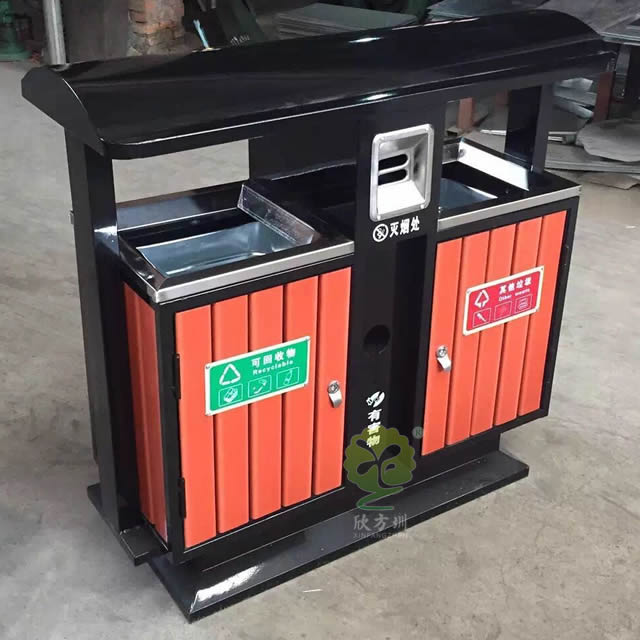 塑木物業(yè)分類鋼木垃圾桶