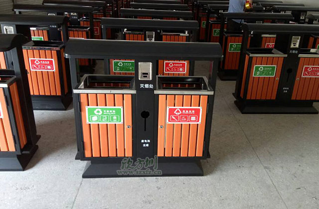 市政環衛鋼木垃圾桶
