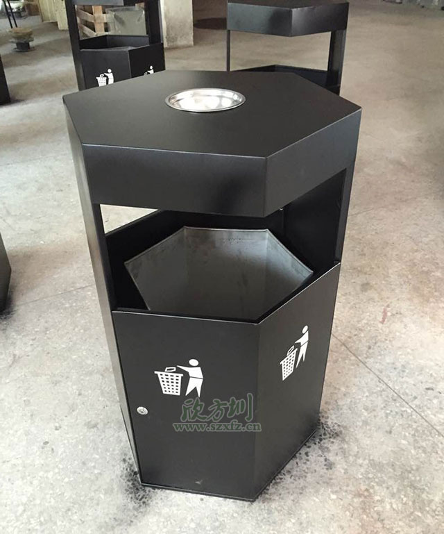 幾何形鋼制垃圾桶