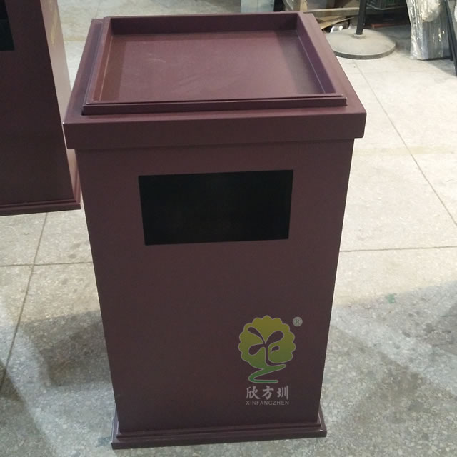 室內(nèi)物業(yè)方形鋼制垃圾桶