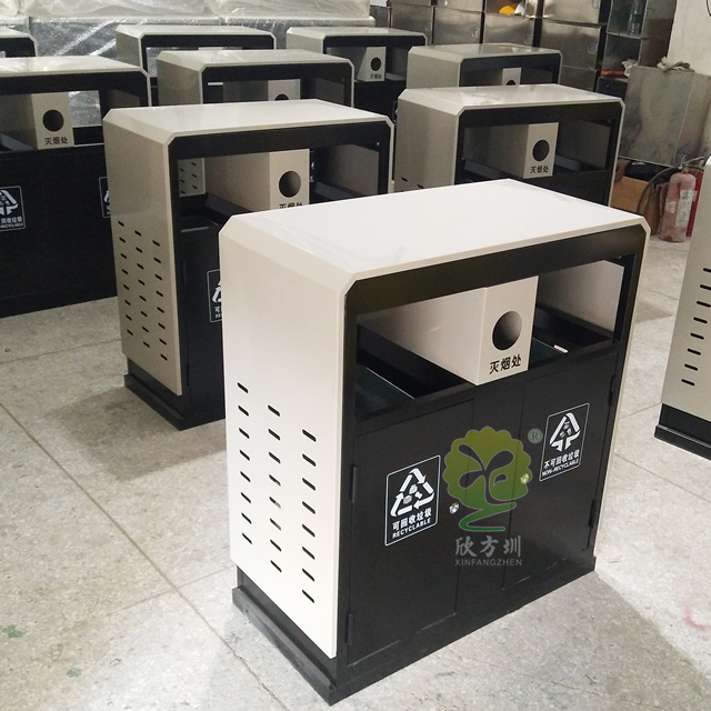 物業(yè)小區(qū)戶外分類鋼制垃圾桶