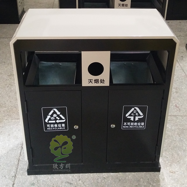 物業(yè)小區(qū)戶外分類鋼制垃圾桶