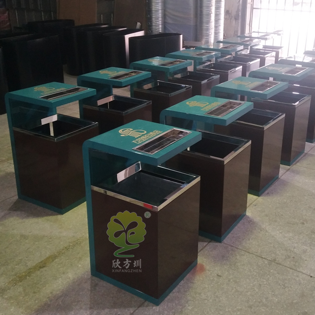 酒店方形室內鋼制垃圾桶