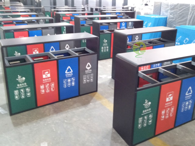 戶外四分類垃圾果皮箱